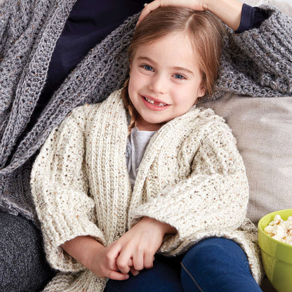 Caron Crochet Chill Time Child's Cardigan Size 8