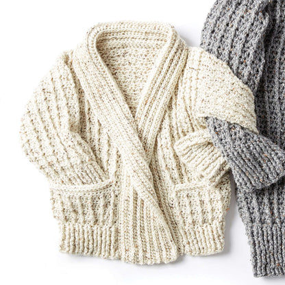 Caron Crochet Chill Time Child's Cardigan Size 8