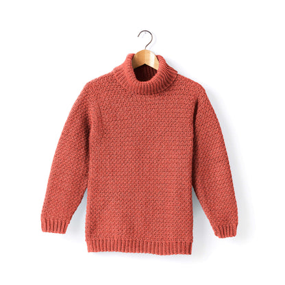 Caron Child's Crochet Turtle Neck Pullover Size 4