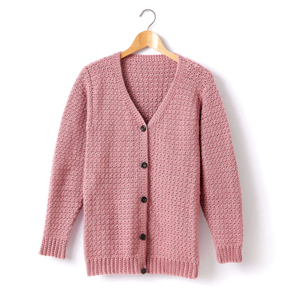 Caron Adult Crochet V-Neck Cardigan 2XL/3XL