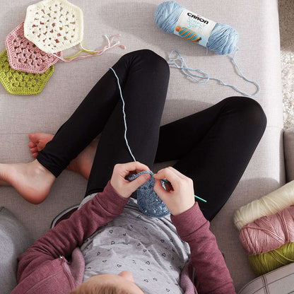 Caron Crochet Hexagon Afghan Single Size