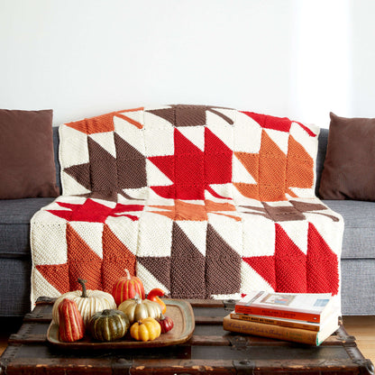 Caron Autumn Leaves Crochet Afghan Single Size