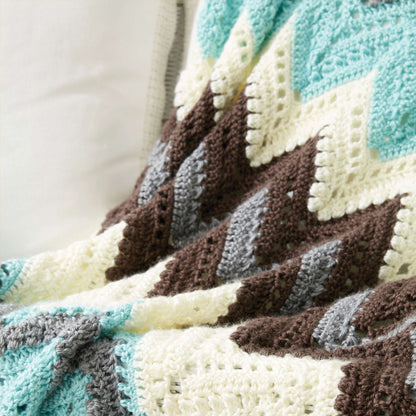 Caron Cabin In the Woods Crochet Afghan Red