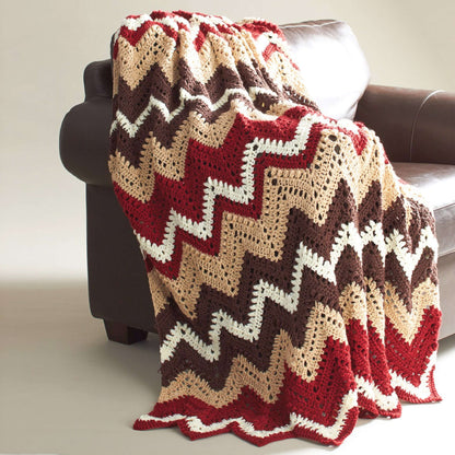 Caron Cabin In the Woods Crochet Afghan Red