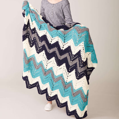 Caron Crochet Chevron Blanket Single Size