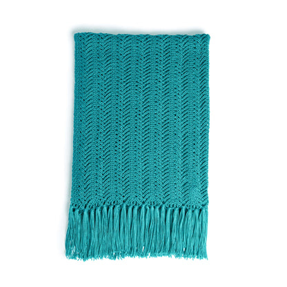 Caron Vertical Herringbone Crochet Blanket Single Size