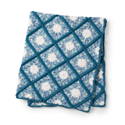 Caron Garden Lattice Crochet Afghan Single Size