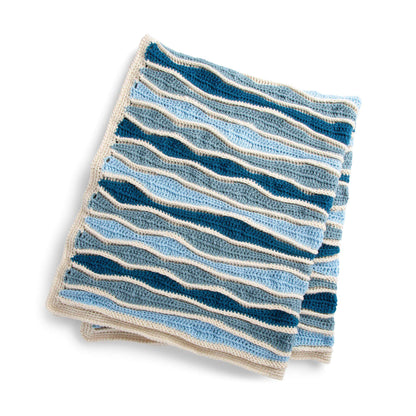 Caron Random Waves Crochet Blanket Crochet Blanket made in Caron One Pound yarn