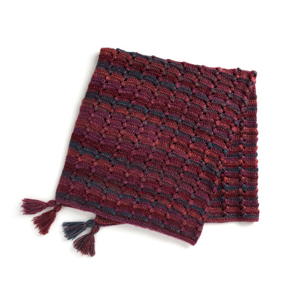 Caron Herringbone Puff Stitch Crochet Blanket Single Size