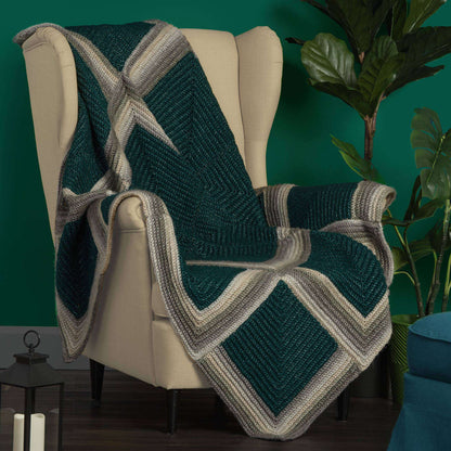 Caron Mitered Squares Crochet Afghan Crochet Blanket made in Caron Crystal Cakes yarn