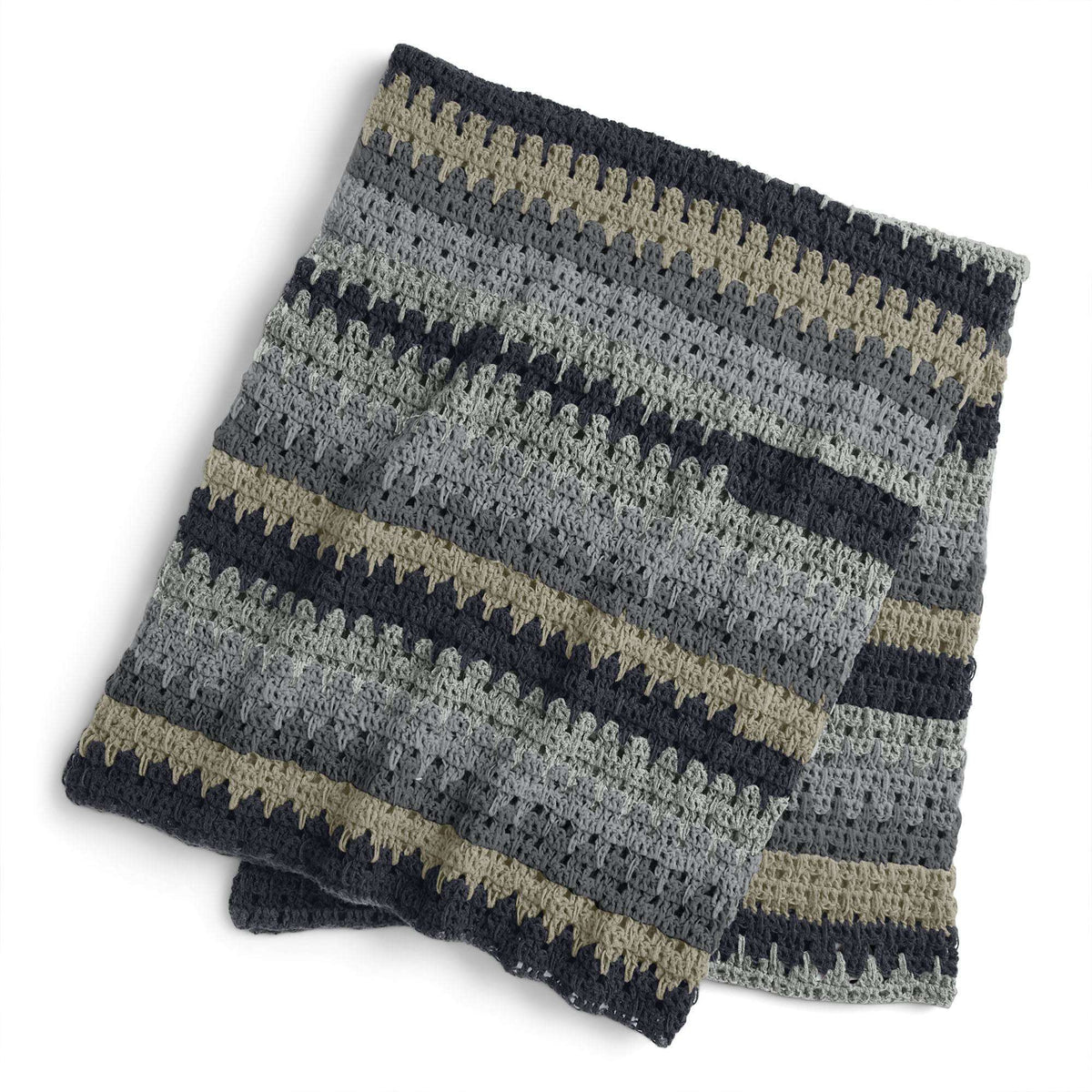 Crochet Blanket made in Caron Cloud Cake yarn