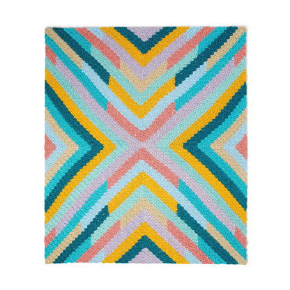 Caron X Marks the Spot Mitered Crochet Blanket Single Size