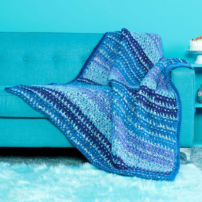 Caron Woven Look Crochet Blanket Single Size