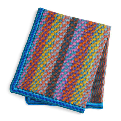 Caron Tunisian Crochet Woven-Look Blanket Single Size