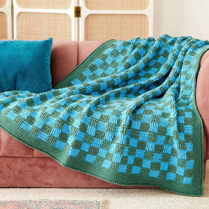 Caron Crochet Waterfall Stitch Blanket Single Size