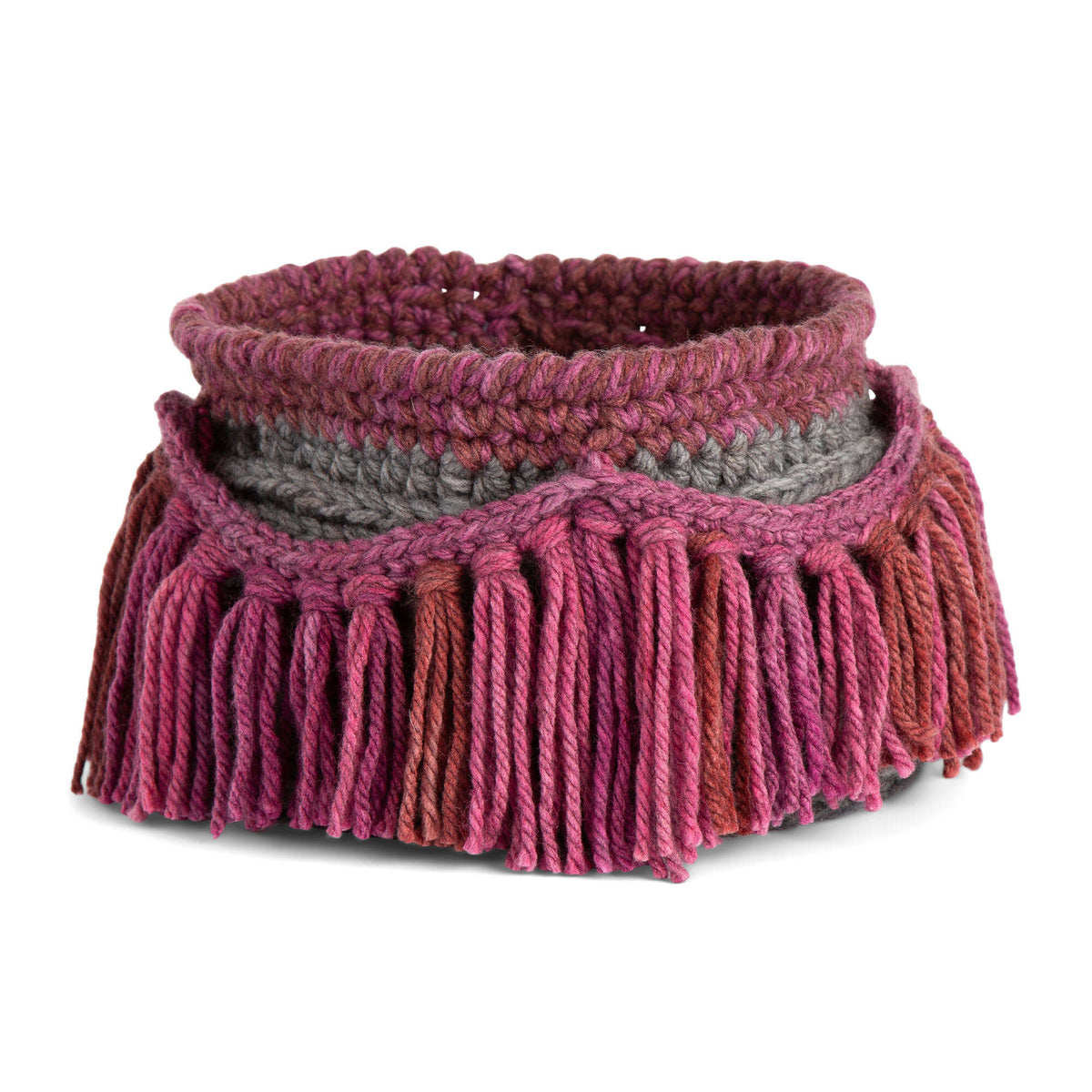 Crochet Basket made in Caron Tea Cakes yarn
