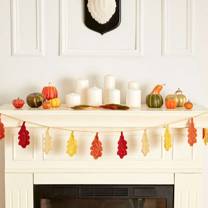 Caron Crochet Oak Leaf Garland Single Size