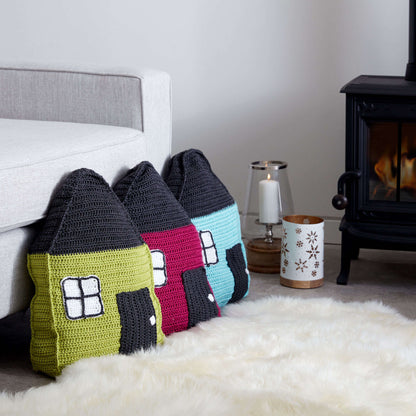 Caron Cozy Cottage Crochet Pillow Robin's Egg