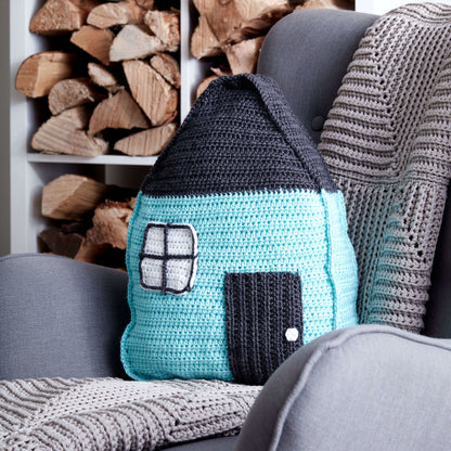Caron Cozy Cottage Crochet Pillow Robin's Egg