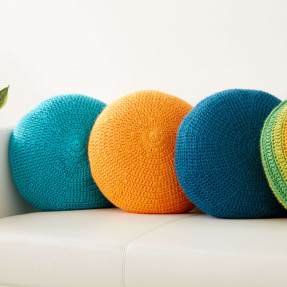 Caron Crochet Full Circle Pillow Light Blue