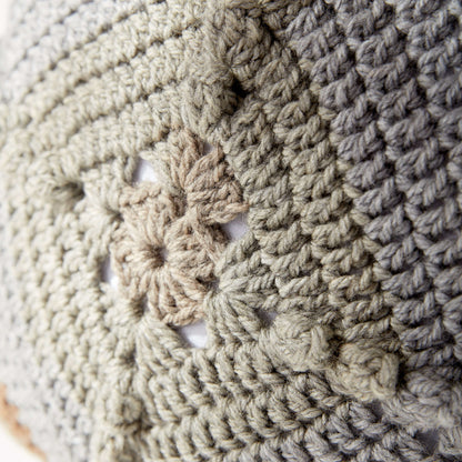 Caron Granny Square Crochet Pillow Single Size
