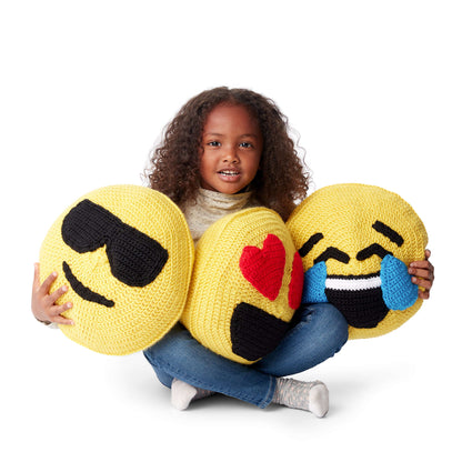 Caron Crochet Emoji Pillows Single Size