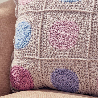 Caron Crochet Circle in Square Pillow Single Size