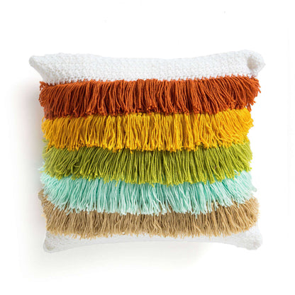 Caron Fabulous Fringe Crochet Pillow Crochet Pillow made in Caron Simply Soft yarn