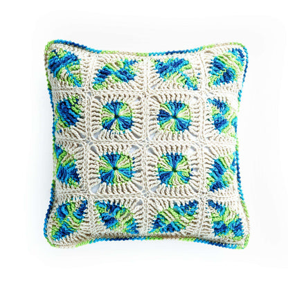 Caron Crochet Mod Leaves Pillow Single Size