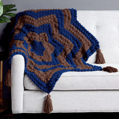Caron From the Middle Crochet Bobble Throw Single Size