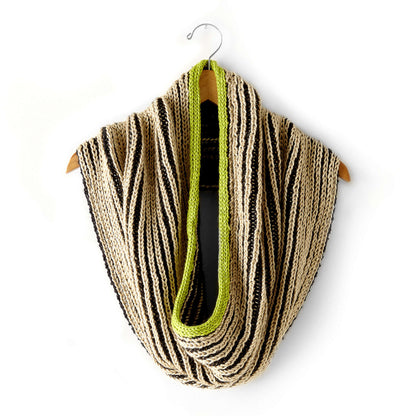Caron Knit Shadow Cowl With Accent Trim Single Size