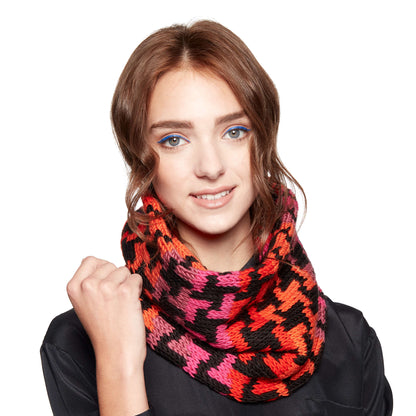 Caron X Pantone Knit Houndstooth Cowl Single Size