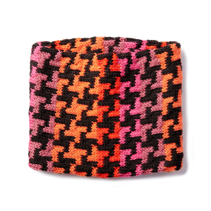 Caron X Pantone Knit Houndstooth Cowl Single Size