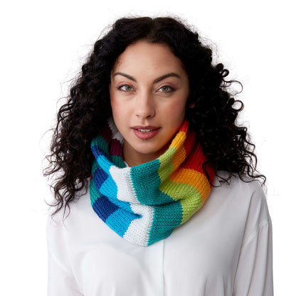 Caron Totally Tubular Rainbow Knit Cowl Single Size