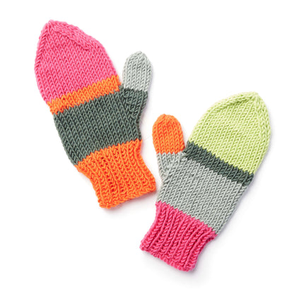 Caron X Pantone Find a Match Knit Mittens Single Size