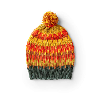 Caron Graphic Knit Fair Isle Hat Single Size