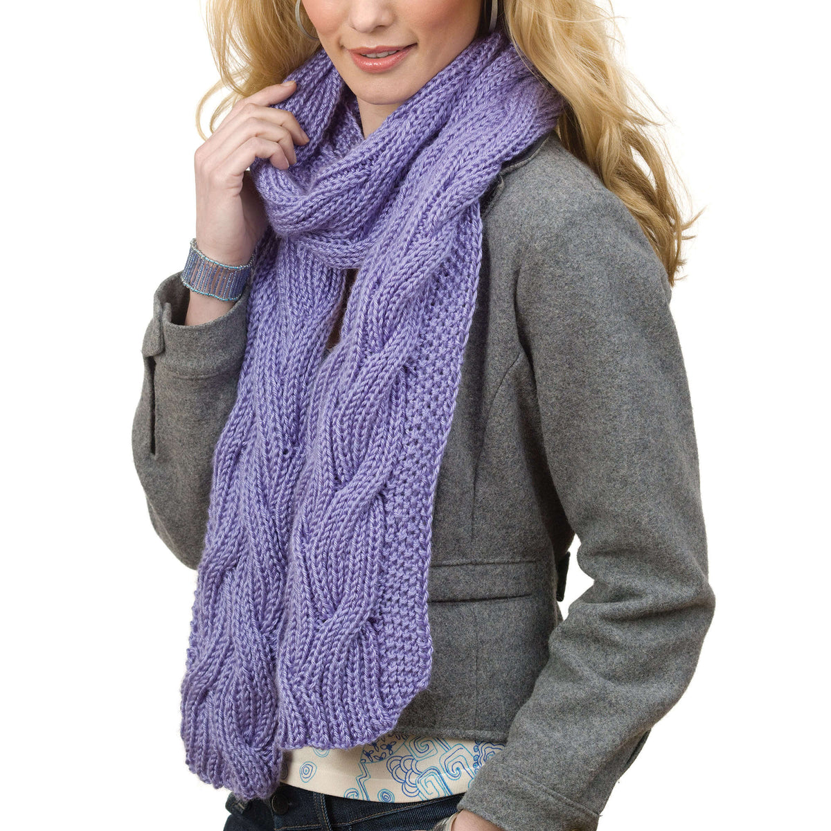 Knit Scarf made in Caron Simply Soft yarn