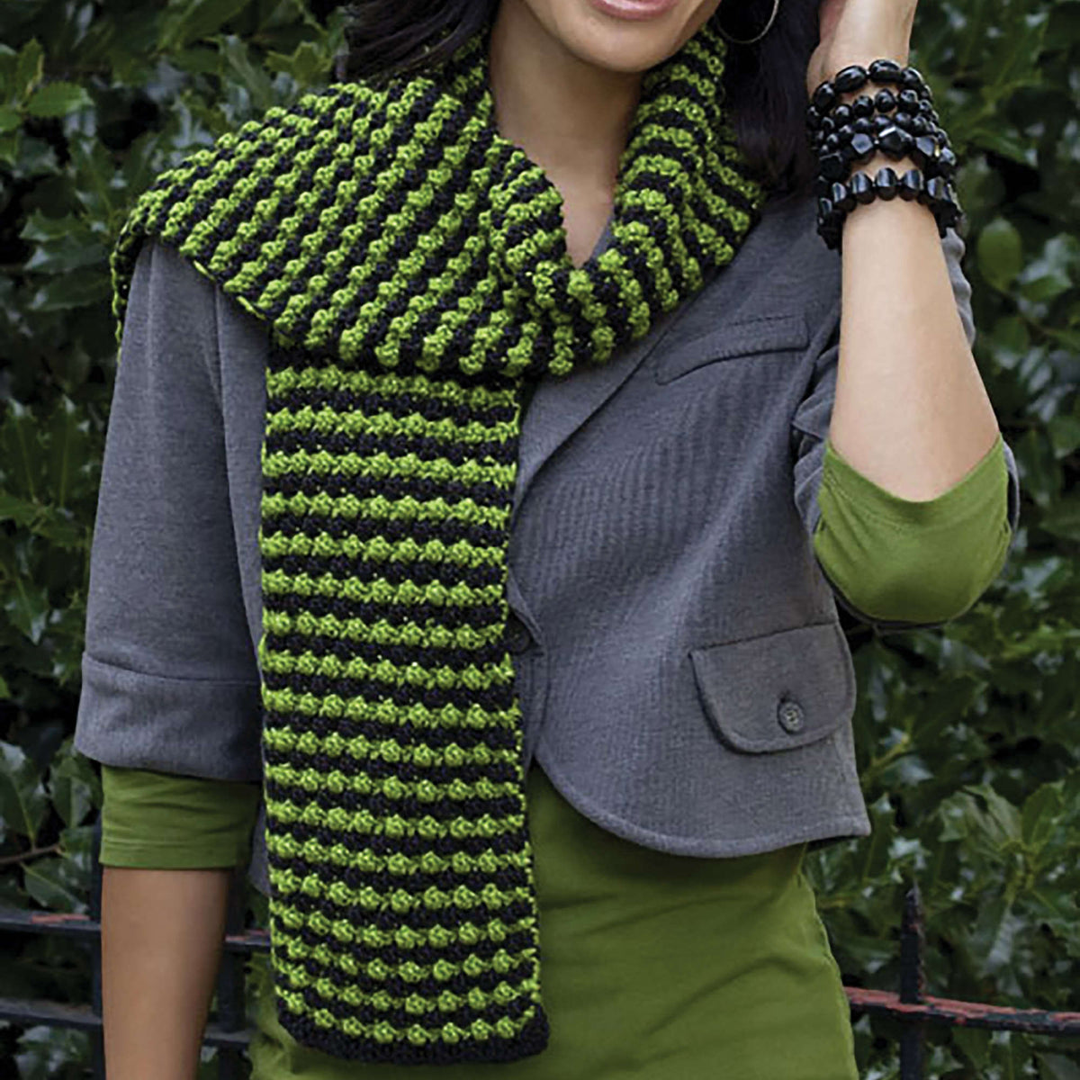 Knit Scarf made in Caron Simply Soft yarn
