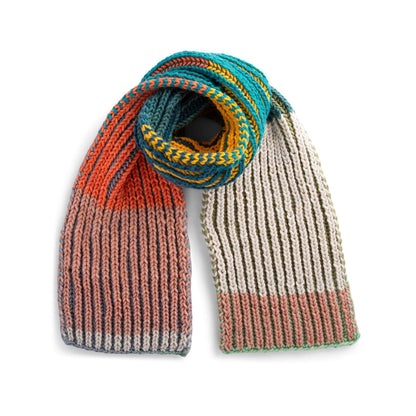 Caron Knit Brioche Scarf Knit Scarf made in Caron Colorama O'Go yarn