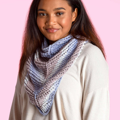 Caron Triangular Knit Shawl Single Size