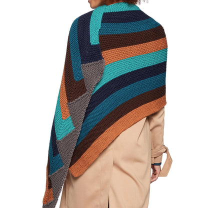 Caron x Pantone Zig-Zag Mitered Knit Shawl Single Size