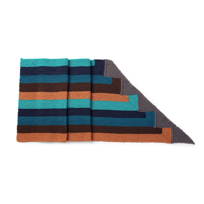 Caron x Pantone Zig-Zag Mitered Knit Shawl Single Size