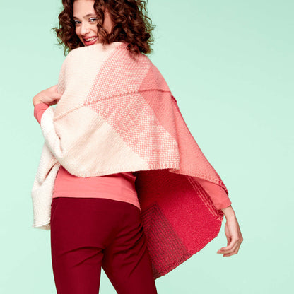 Caron X Pantone Linen Stitch Knit Mitered Wrap Single Size