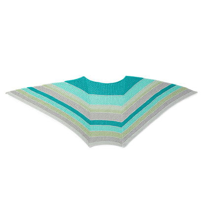 Caron X Pantone Eyelet Stripes Knit Shawl Single Size