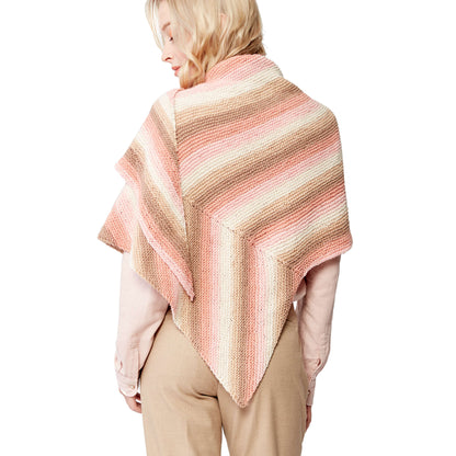 Caron Asymmetrical Knit Shawl Single Size
