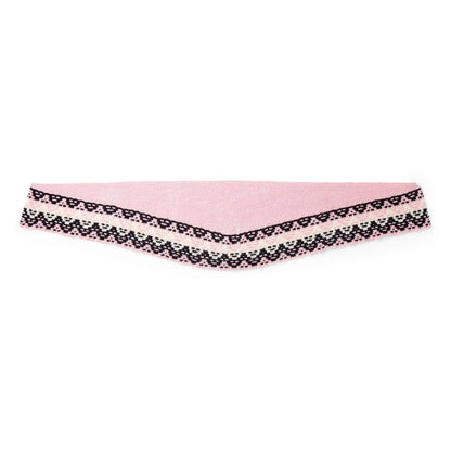 Caron Mosaic Border Knit Shawl Single Size