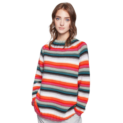 Caron X Pantone Stripes Hype Knit Pullover L