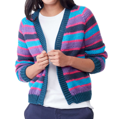 Caron X Pantone Cropped Raglan Knit Cardigan M