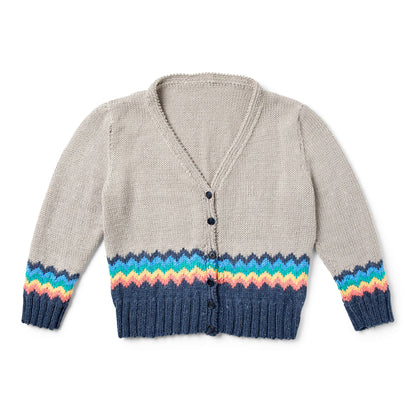 Caron X Pantone Knit Chevron Trim Cardigan Version 2