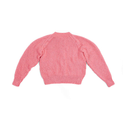 Caron Slip Stitch Knit Cardigan Strawberry